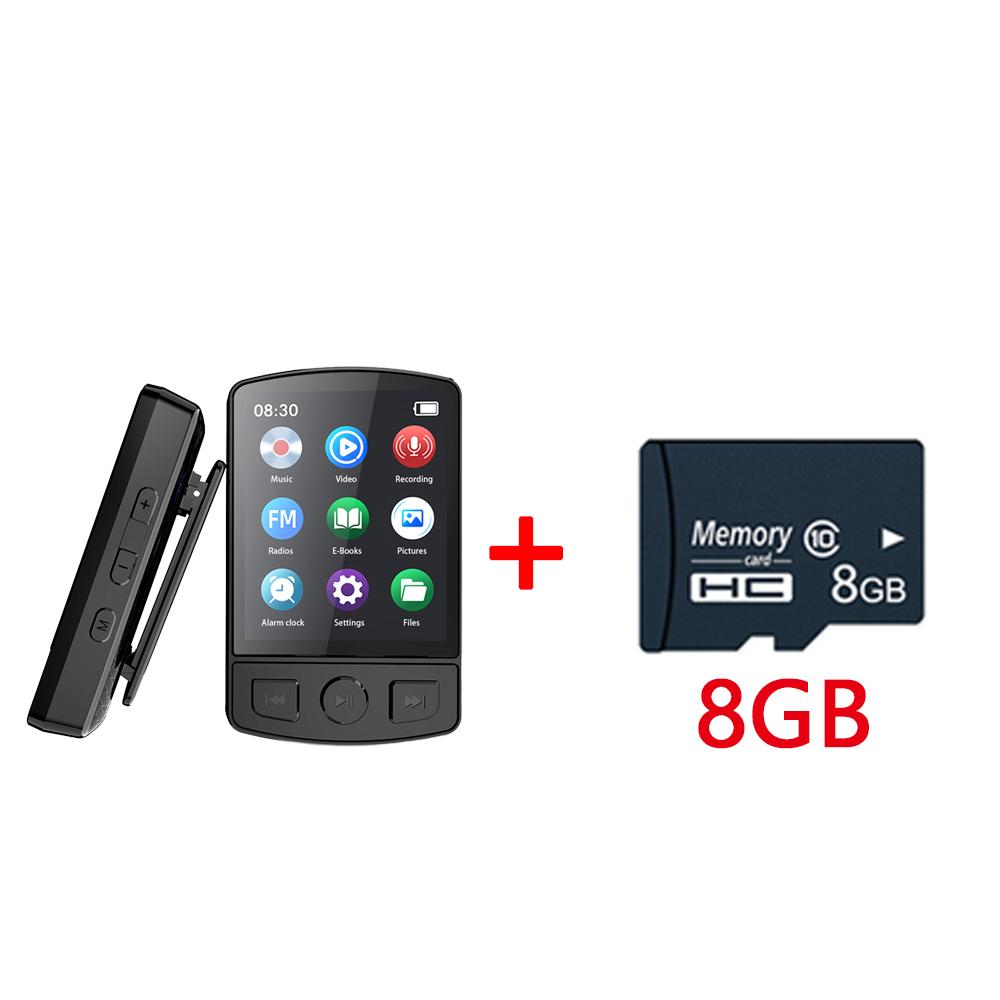A7 Bluetooth 5.2 MP3-плеер с клипсой для крепления, спортивный музыкальный Walkman с записью экрана, поддержка FM, записи, электронных книг, будильника