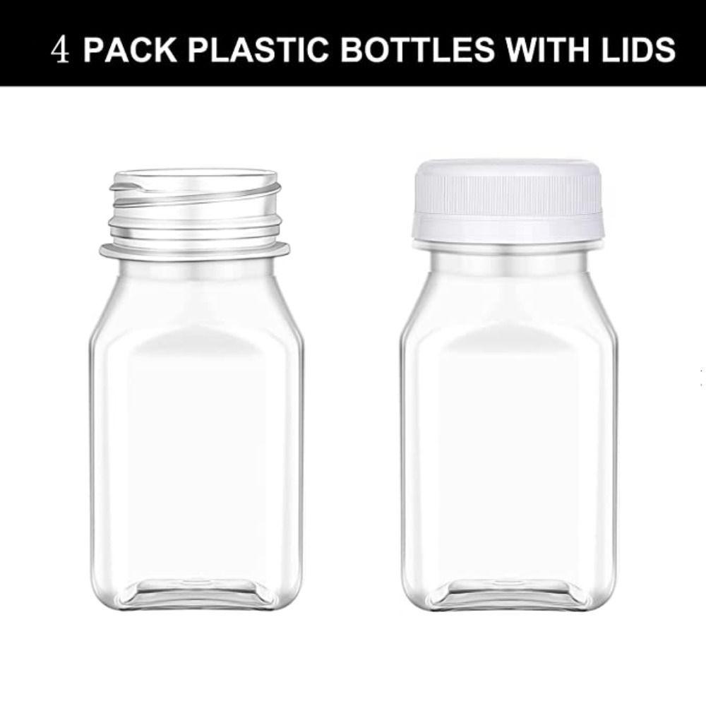 4 шт. прозрачные прозрачные контейнеры для напитков 120 мл/150 мл квадратная бутылка новые бутылки для сока сок