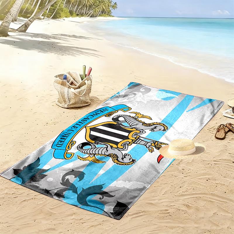 Пляжное полотенце с принтом Newcastle United, Большое мягкое быстросохнущее полотенце для пляжа, кемпинга, плавания