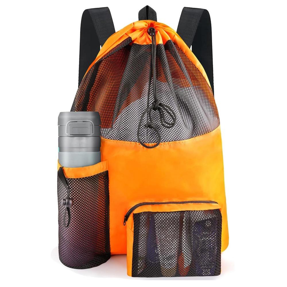 Сетчатая сумка для плавания на шнурке, рюкзак-мумия, прочная сумка для хранения плавательных принадлежностей, экипировка для тренировок