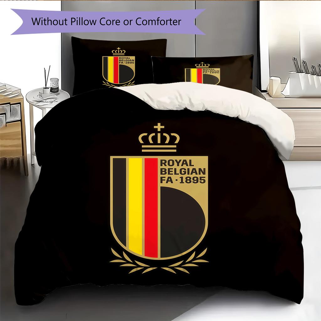 Red Devils Pattern Bedding Quilt Set Home Decoration Gift (1 * duvet cover + 2 * pillowcase without core)