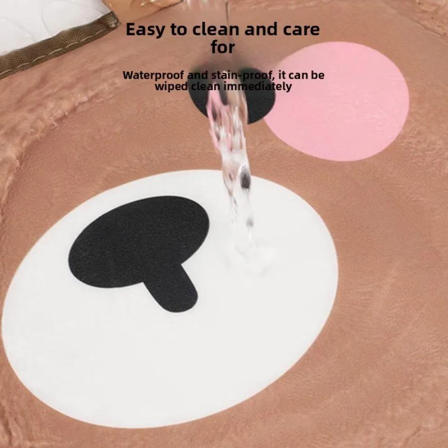 Детская мультяшная подставка для ног для автокресла, универсальная, в виде медведя, для путешествий в автомобиле, для отдыха ног, портативный коврик для ног на заднее сиденье автомобиля, подвесной гамак, подставка для ног