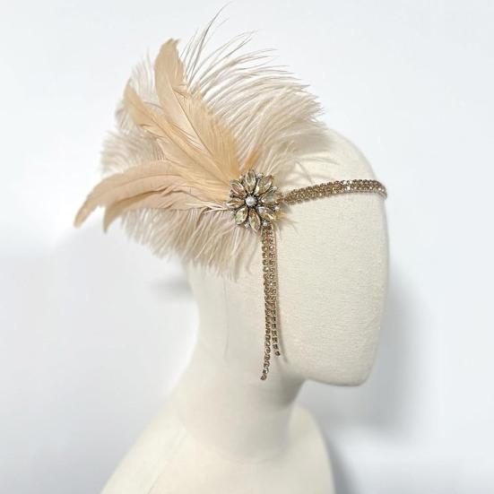 1920s Jewelry Set Headband Gloves Earrings Set Sparkling Earrings Headwear with Sequins Beads Role-Playing Accessories