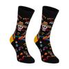 Colorful Skull Pattern Cotton Socks - Trendy Mid-High Street Fashion for Couples
