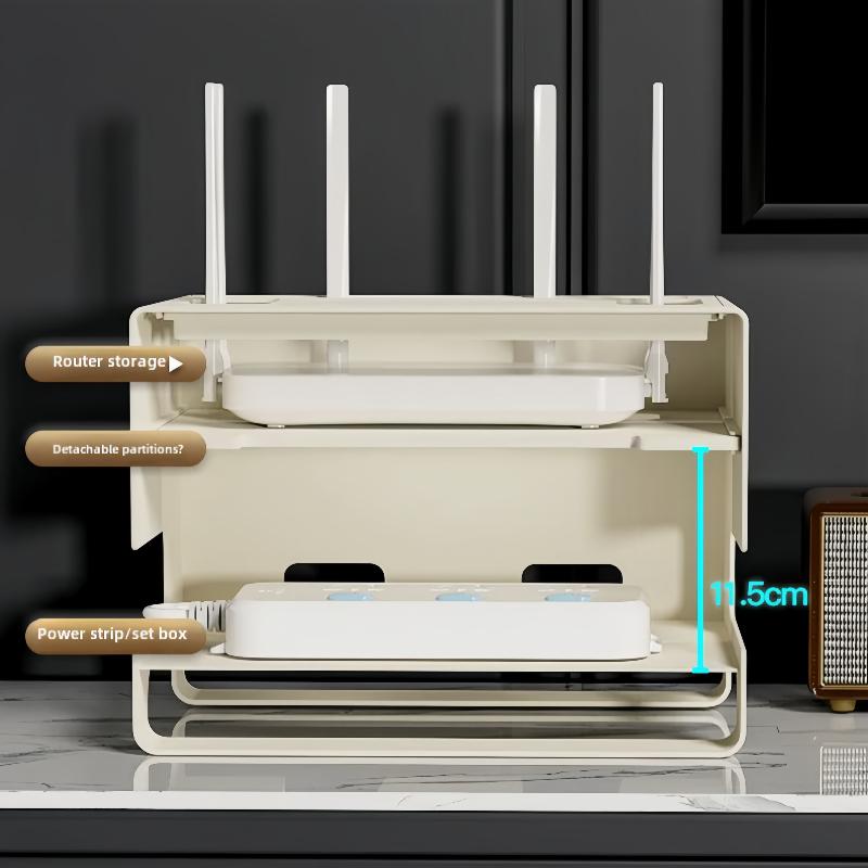 Коробка для хранения роутера Экономия места Беспроводной WIFI ТВ-приставка Розетка для кабеля Пластиковый контейнер Организация рабочего стола Домашний аксессуар