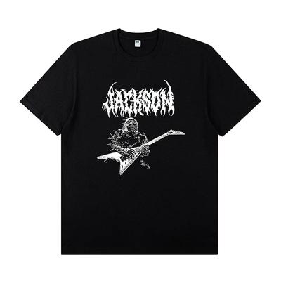 JACKSON SHARKROT Jackson Электрогитара с футболкой с коротким рукавом Наряд рок-группы Повседневная футболка для мужчин и женщин