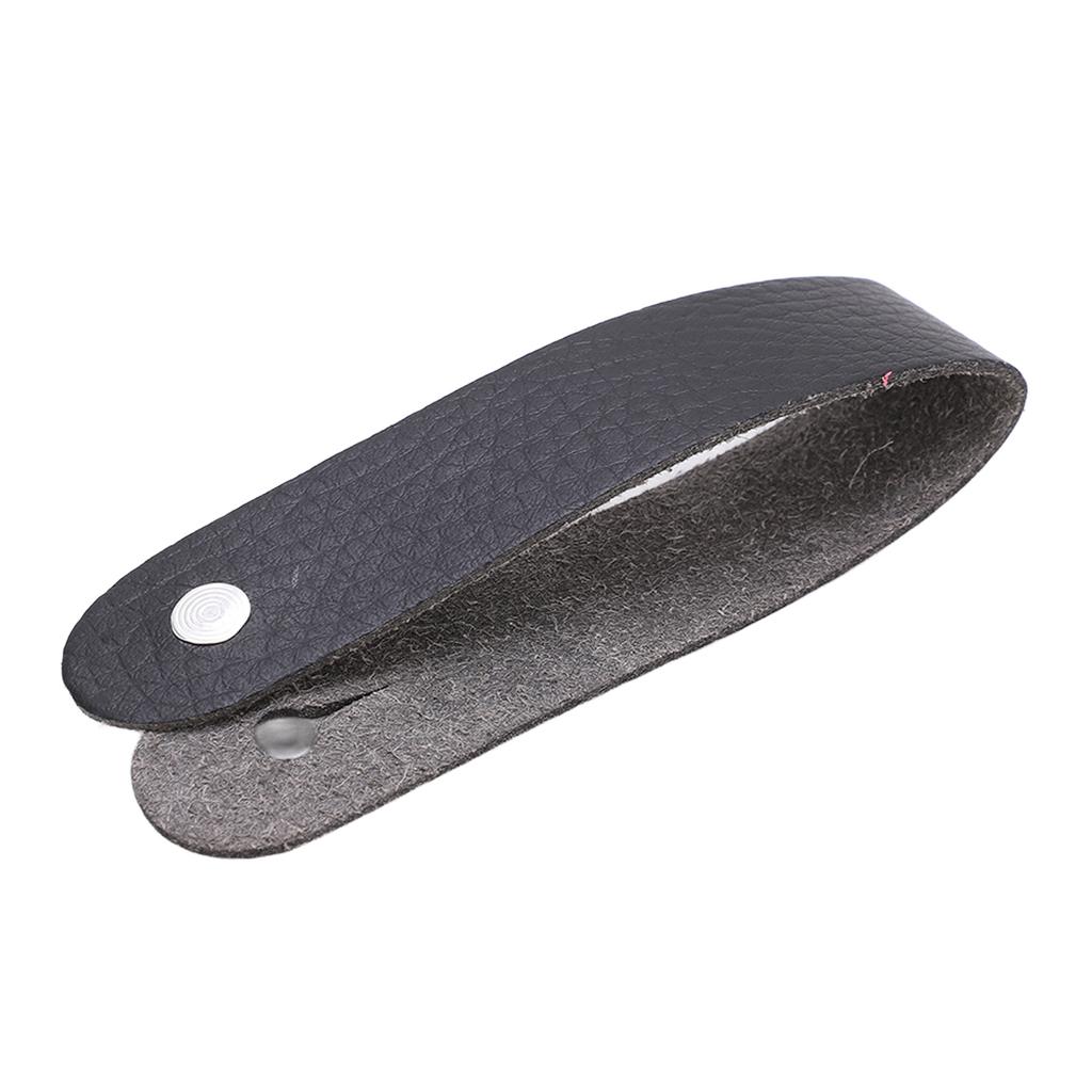 6 Sets Guitar Neck Strap Leather Headstock Button Tie Accessory Set Kit with PickBlack Neck Strap