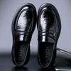 Мужские кожаные туфли в стиле business casual, лоферы-однопедальки, модные свадебные туфли из первого слоя коровьей кожи, трендовые и универсальные