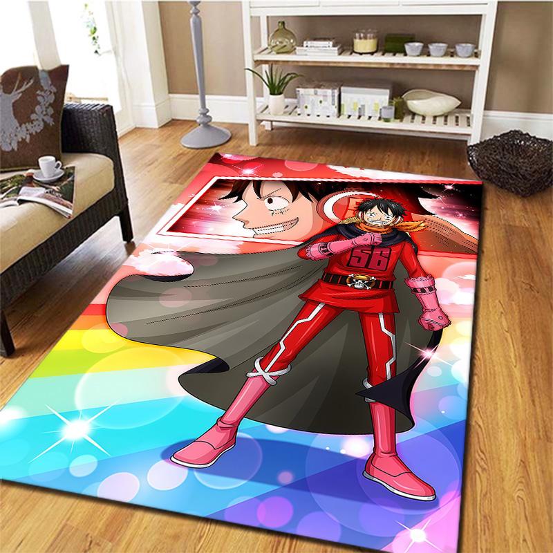 Ковер с изображением Манки Д. Луффи из One Piece для гостиной, спальни, дома, украшение дивана, нескользящий коврик для детской игры