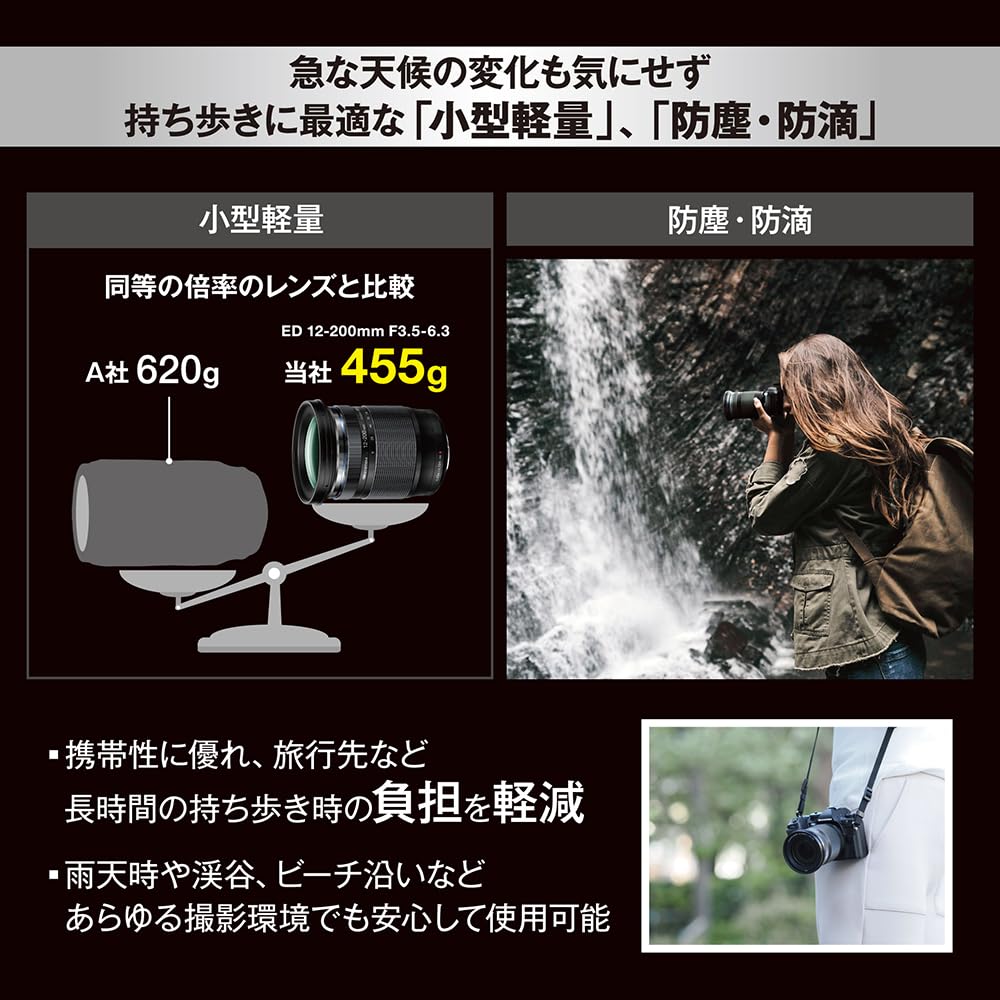OM SYSTEWM High-Magnification Zoom Lens M.ZUIKO DIGITAL ED 12-200mm F3.5-6.3 Nature LandscapeMountaineeringOutdoorsTravel