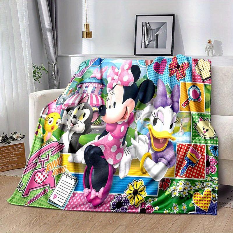 Mickey & Minnie Blanket - Soft, Warm Flannel Throw for Couch, Bed, Travel, Camping | All-Season Cozy Nap Blanket