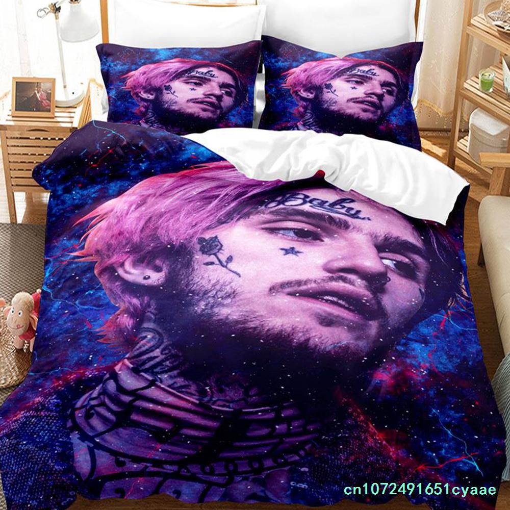Популярный постельный комплект Lil Peep Односпальный Твин Фул Квин Кинг Размер Постельный комплект Взрослый Детская Спальня Комплекты Пододеяльников Аниме Parure De Lit Кровать