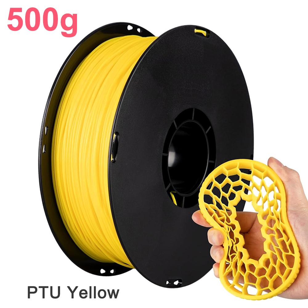250g 500g 1kg Elastic Flexible TPU 3D Printer Filament Yellow Rubber Material Roll Flex Filament 3D Printing 1.75mm 95A White