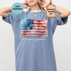Comfort Colors® 250 Years of Freedom Shirt, 4th of July American Flag Floral T-Shirt