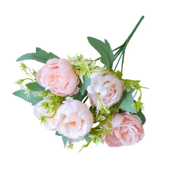 Букет искусственных пионов 5 головок реалистичные искусственные шелковые цветы свадебная вечеринка дом