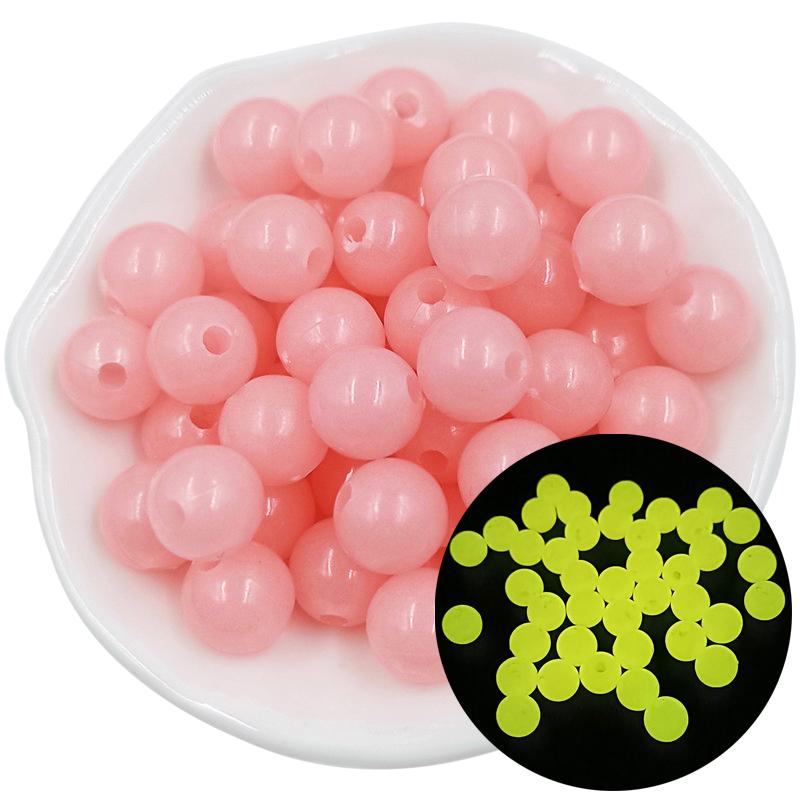 Materials Luminous Beads Candy Color Handmade Round Necklace Bracelet Making DIY Accessories Acrylic 50pcs 6mm/8mm/10mm Delicate Jewelry
