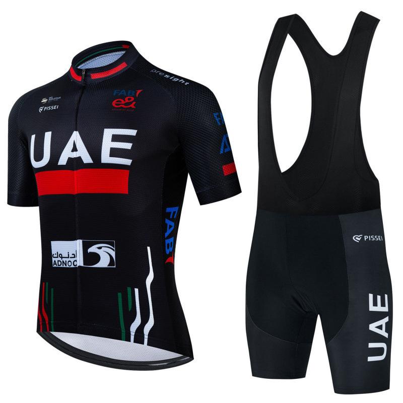 Cross-border hot sale Tour de France UAE UAE team cycling suit short-sleeved suit men's cycling clothing quick-drying breathable