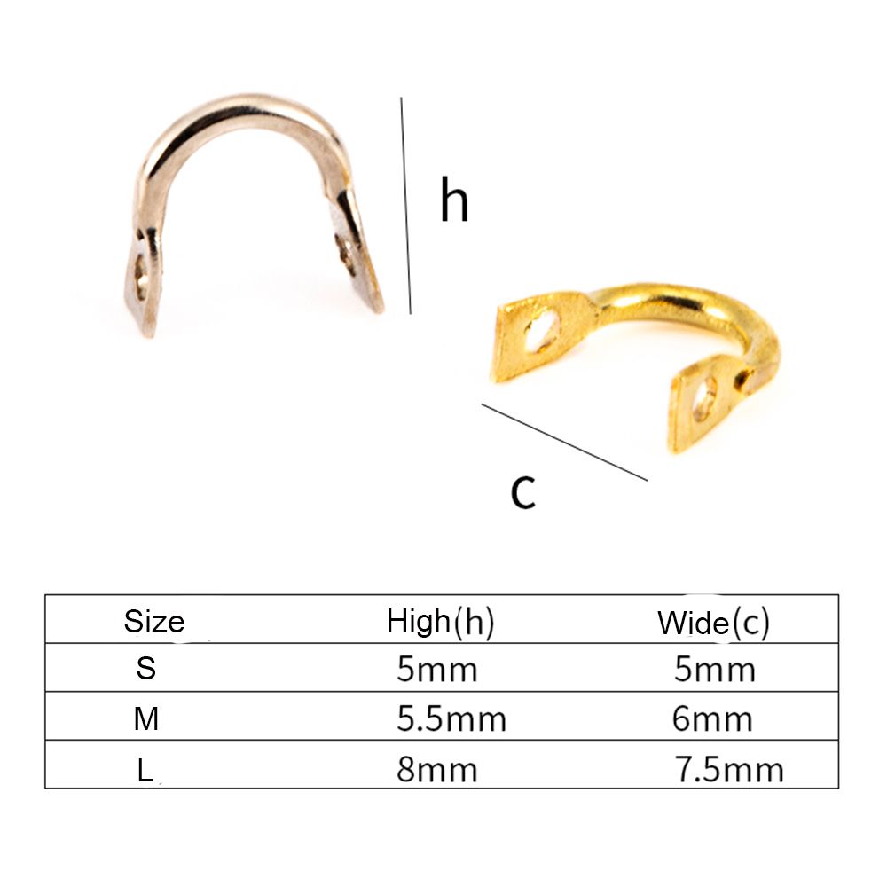 50PCS Hot Durable Sliver/Gold Spinner Easy-Spin Clevises Easy Spin Brass Fishing Lures Accessories