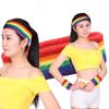 Colorful Rainbow Tennis Headband Elastic Fitness Wrist Brace Yoga Wrist Wrap  Sports Accessories