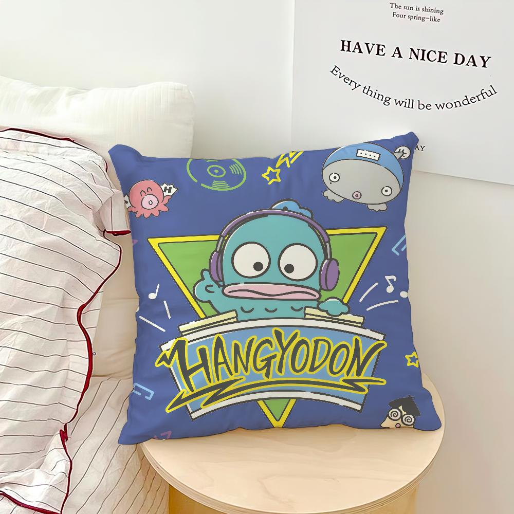 Kawaii Funny h-HangyodonS Cushion Cover Comfortable Soft Pillow Case for Sofa Living Room Home Office Decor Protective Covers