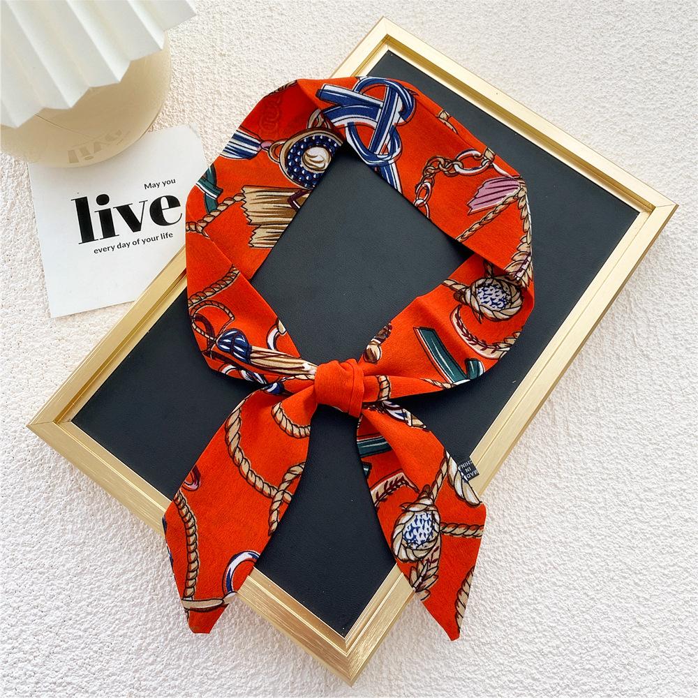 New Scarves Silk Scarves Women'S Spring And Autumn Season Long Decorative Professional Scarves Summer Thin Styles Paired With Shirts Stylish