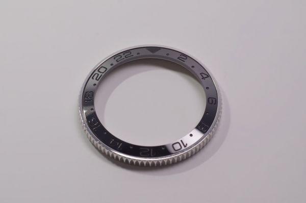 Aftermarket Безель GMT Seiko Black Boy SKX007 SRPD SBSA 6309 7002 [Деталь SEIKO] Вставка, Скошенная, Керамическая, Черная, 24ч