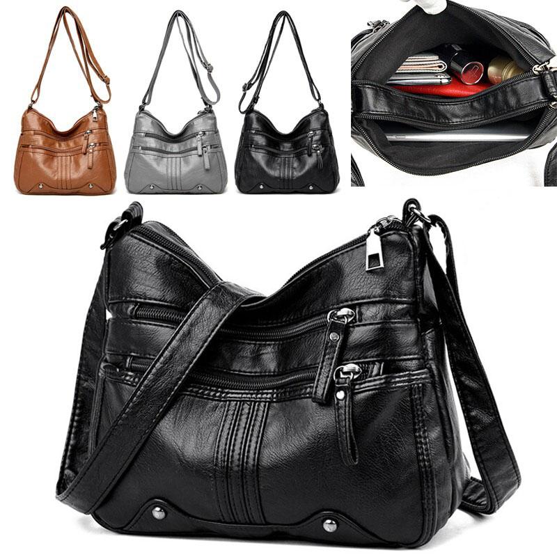 Женская сумка через плечо, женская сумка-мессенджер, двойной многокарманный