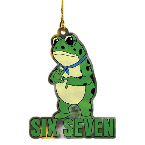 Лягушка Рождественское украшение Смешной мем с лягушкой Рождественское украшение 2D акриловый праздничный сувенир для рождественской елки Декор для автомобиля