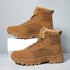 Зимние теплые военные ботинки мужские уличные кроссовки с высоким верхом обувь для хайкинга морозостойкие сноубутсы большой размер бархатные мужские ботинки