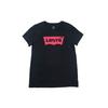 Levis Basic Red Logo T-Shirt Women Tops Black 17369-0466