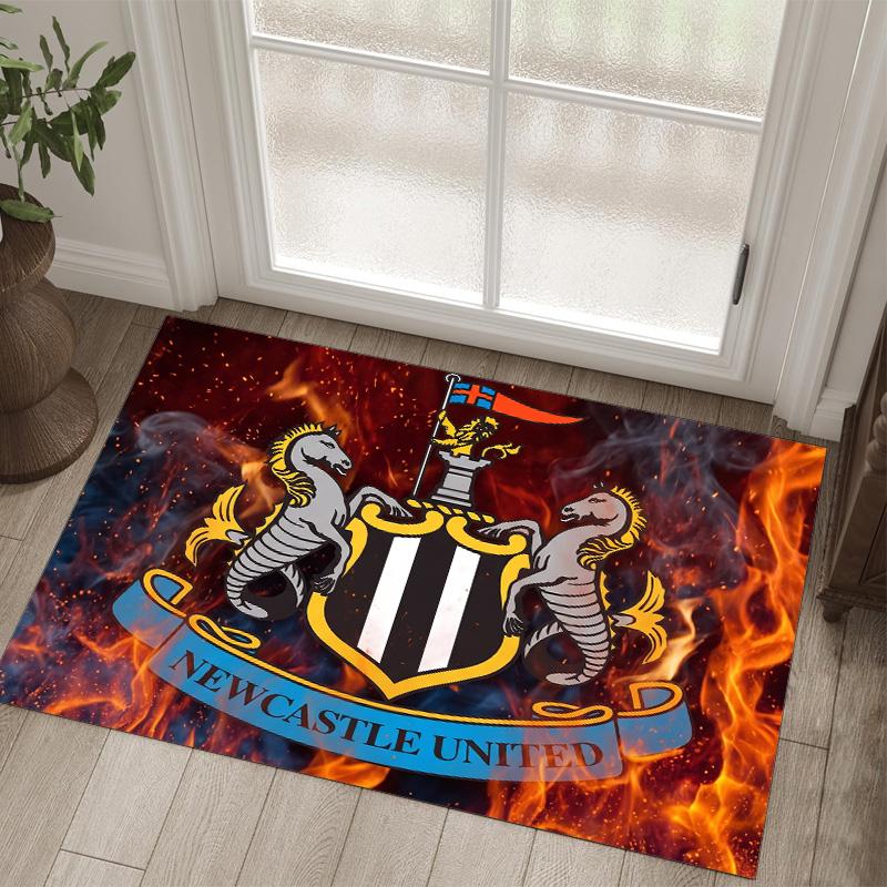 Футбольный дизайн Newcastle United Хрустальный бархатный ковер Уютный Не?Нескользящий ковер с принтом для спальни, гостиной, прихожей