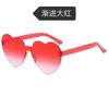 Солнцезащитные очки Peach Heart Love Glasses Trend без оправы, цельные, с морской пленкой, ослепительные цветные солнцезащитные очки