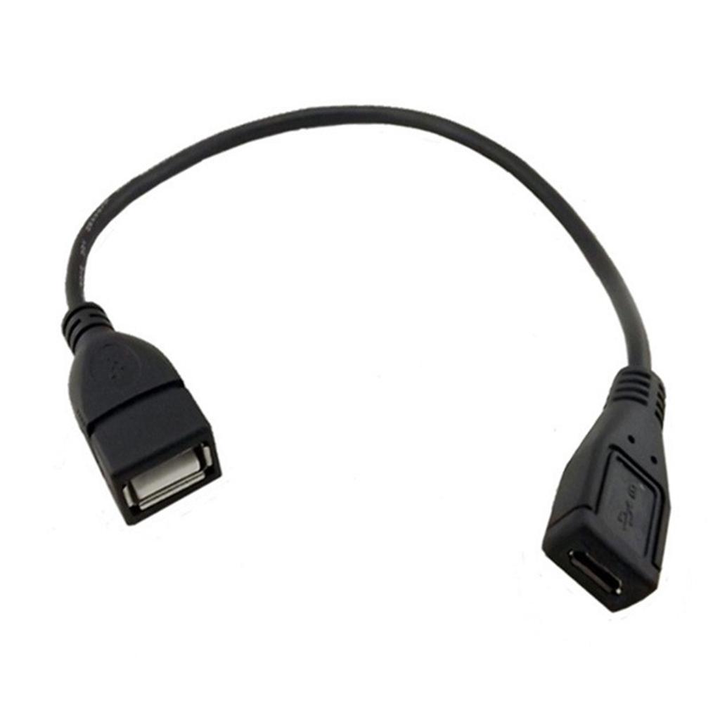 USB 2.0 Female To Micro USB Female Extension Adapter Laptop PC Charger Data Transmission Extension Converter for Phone