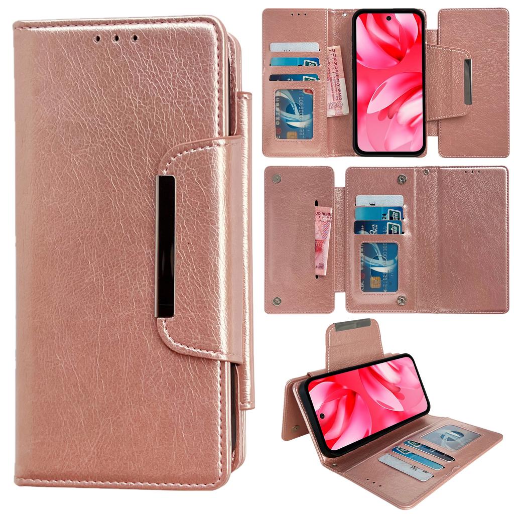 For Google Pixel 9a Case Detachable 2-in-1 Magnetic Closure PU Leather Wallet Phone Case