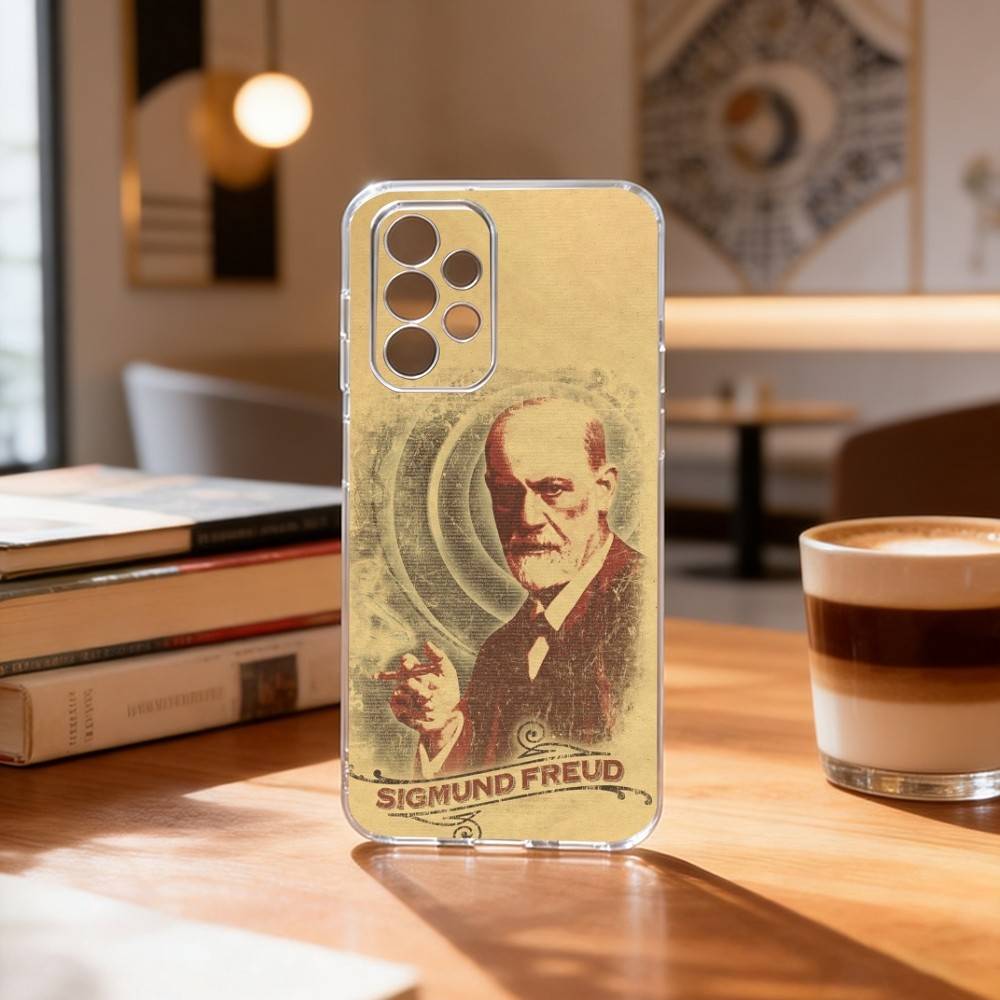 Sigmund Freud Psychoanalysis Phone Case Transparent Silicone Soft For Samsung S25,S24,S21,S22,S23,S30,Ultra,S20,Plus,Fe