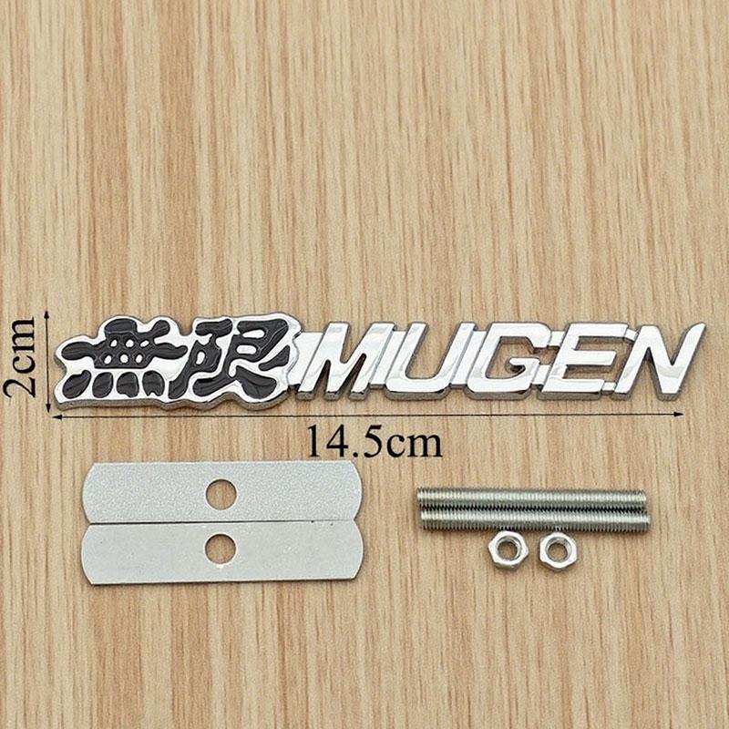 3D Металлические Буквы Логотип Mugen для Решетки Радиатора Автомобиля Наклейка на Задний Багажник Боковой Значок на Крыло для Автомобильных Аксессуаров Экстерьера