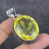 Citrine Handmade 925 Sterling Silver Jewelry Pendant 1.97" J1W72