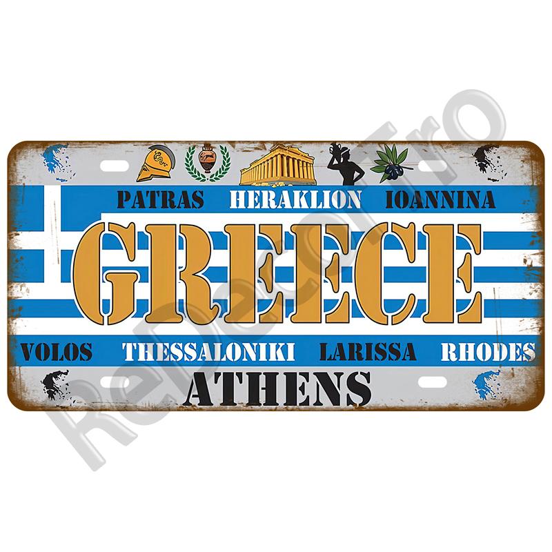 Metal Sign Germany USA Country Flag Tin Sign Plaque France Israel Spain Tinplate Plate For Wall Home Restaurant Craft Bar Decor