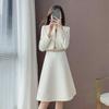 Chic Women's Two-Piece Set: Long-Sleeve Jacket & Suspender Dress