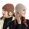 Winter Warm Plush Knitted Benines For Men Women Snow Skullies Hat Unisex Outdoor Coldproof Ear Protection Wool Caps