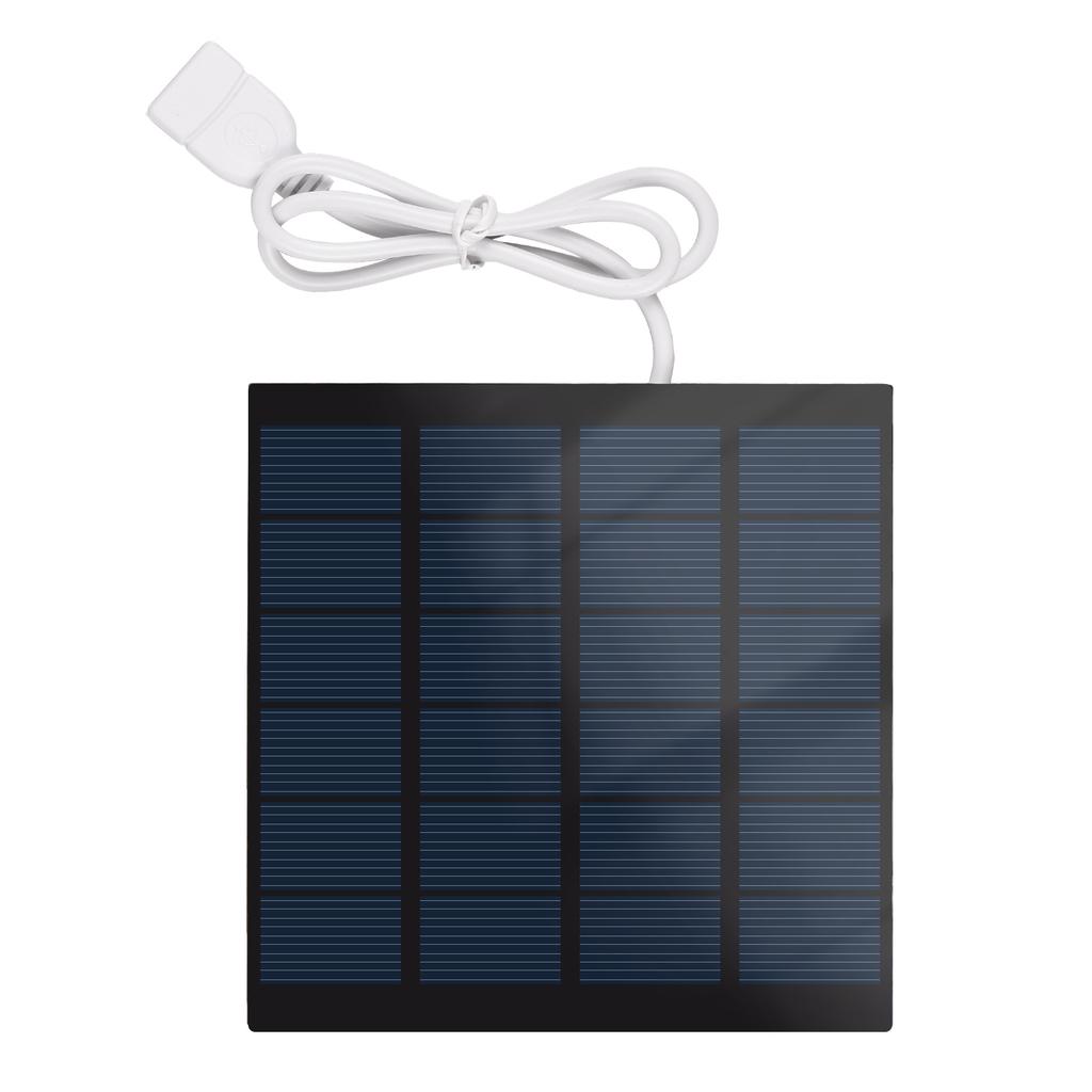 1.5W 6V Portable Solar Charger Waterproof Solar Panel Charger for Camping with USB Interface for