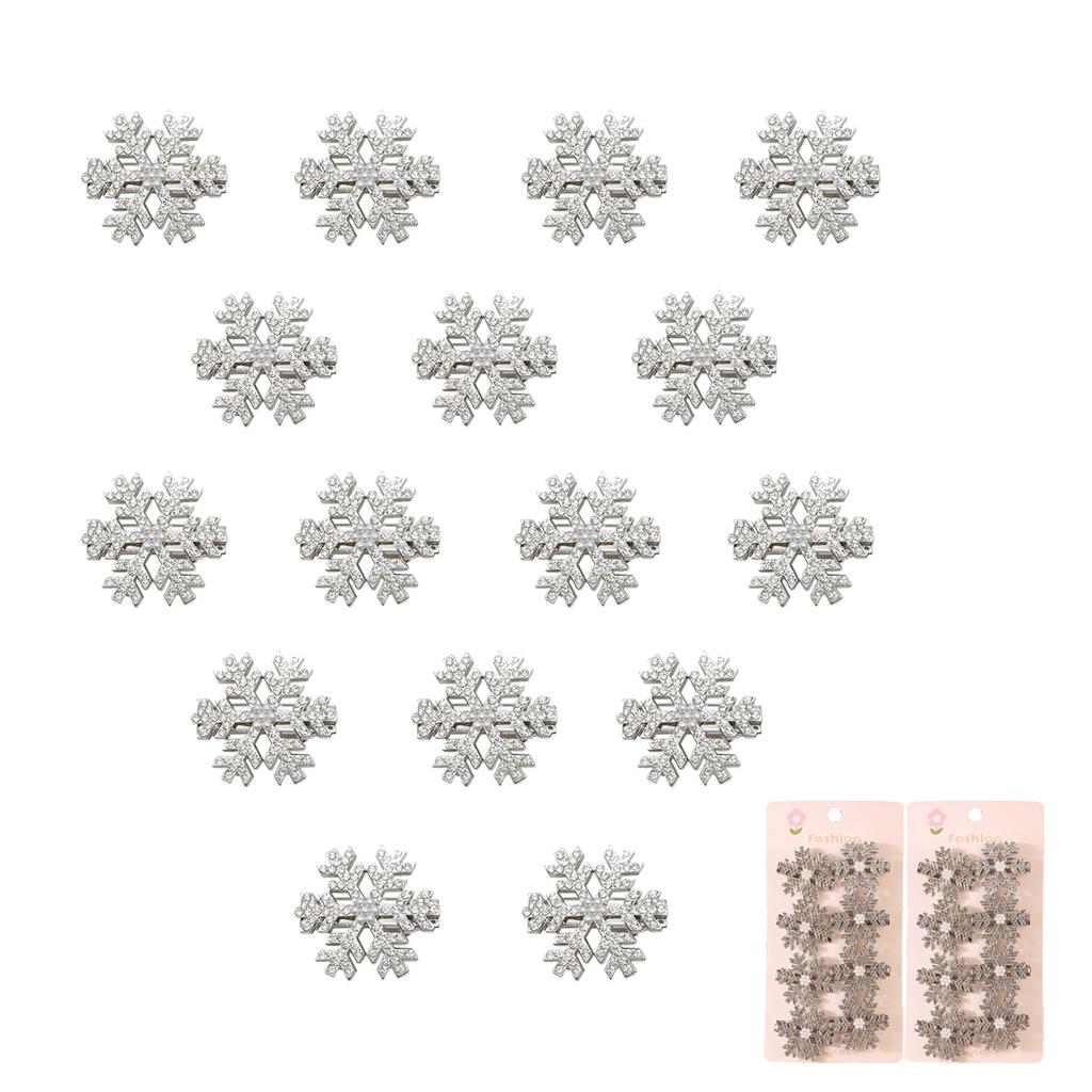 Супер Вспышка Высококлассная Заколка для волос в виде рождественской снежинки с бриллиантами, Металлическая заколка для челки, Аксессуары для волос