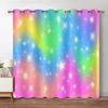 Блестящие Радужные Шторы Яркие Красочные Звездное Небо Оконные Шторы Для Гостиной Dceor Роскошные Блестящие Фоновые Оконные Шторы