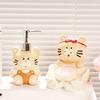 Soap dispenser creative cute ceramic hand sanitizer dispenser bottle for household bathroom and toilet press bottle
