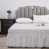Home Plaid Bed Skirt Without Surface Elastic Band Bed Skirt Wrap Around Ruffled Bed Skirt Couvre Lit Twin /Full/ Queen/ King