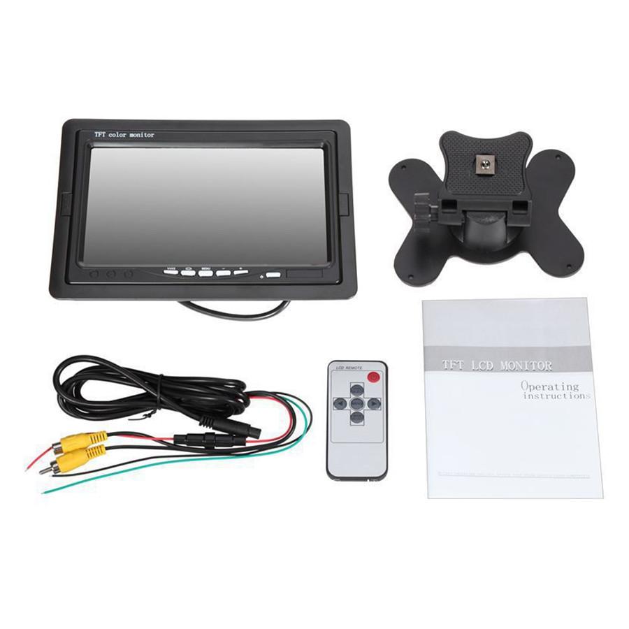 4-канальный AHD 720P Панорамный 360° Автомобильный Мобильный Видеорегистратор Безопасности Запись Видео в Реальном Времени SD+ 4 CCD Камеры Ночного Видения + 4-канальный ЖК-Монитор