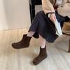 Short Boots Women's 2025 New Autumn and Winter Versatile Maillard Style Boots Korean Small Ankle Boots Show Feet Small French Thin Boots