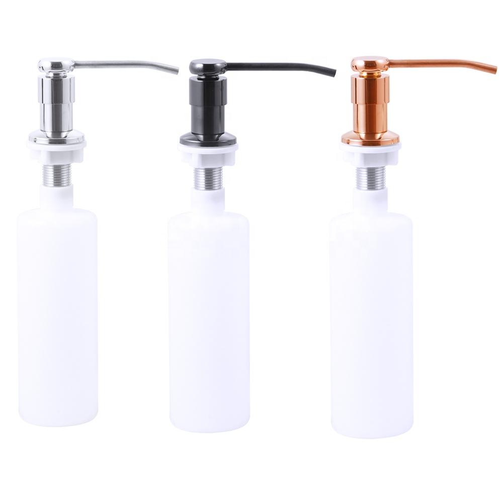 250ML Stainless Steel Head Kitchen Hand Liquid Soap Dispenser with ABS Pump