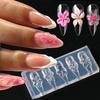 Silicone 3D Hibiscus Flower Nail Mold for Resin Art Professional DIY Nail Tool for Floral Design Creations