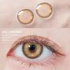 Eyeshare 1 пара корейских коричневых линз для глаз с диоптриями, натуральные цветные контактные линзы с диоптриями, красивые серые зрачки